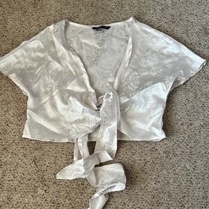 Silk white XS tie tip
